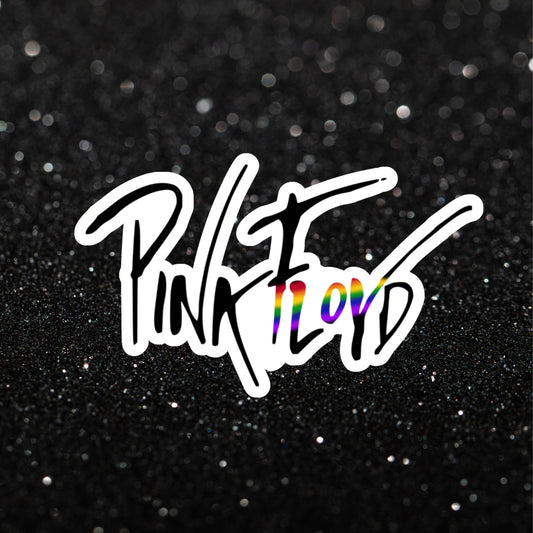 Pink Floyd Rainbow Sticker- Laptop Sticker, Skateboard Sticker, Water Bottle Sticker - Brandi Renee Studio