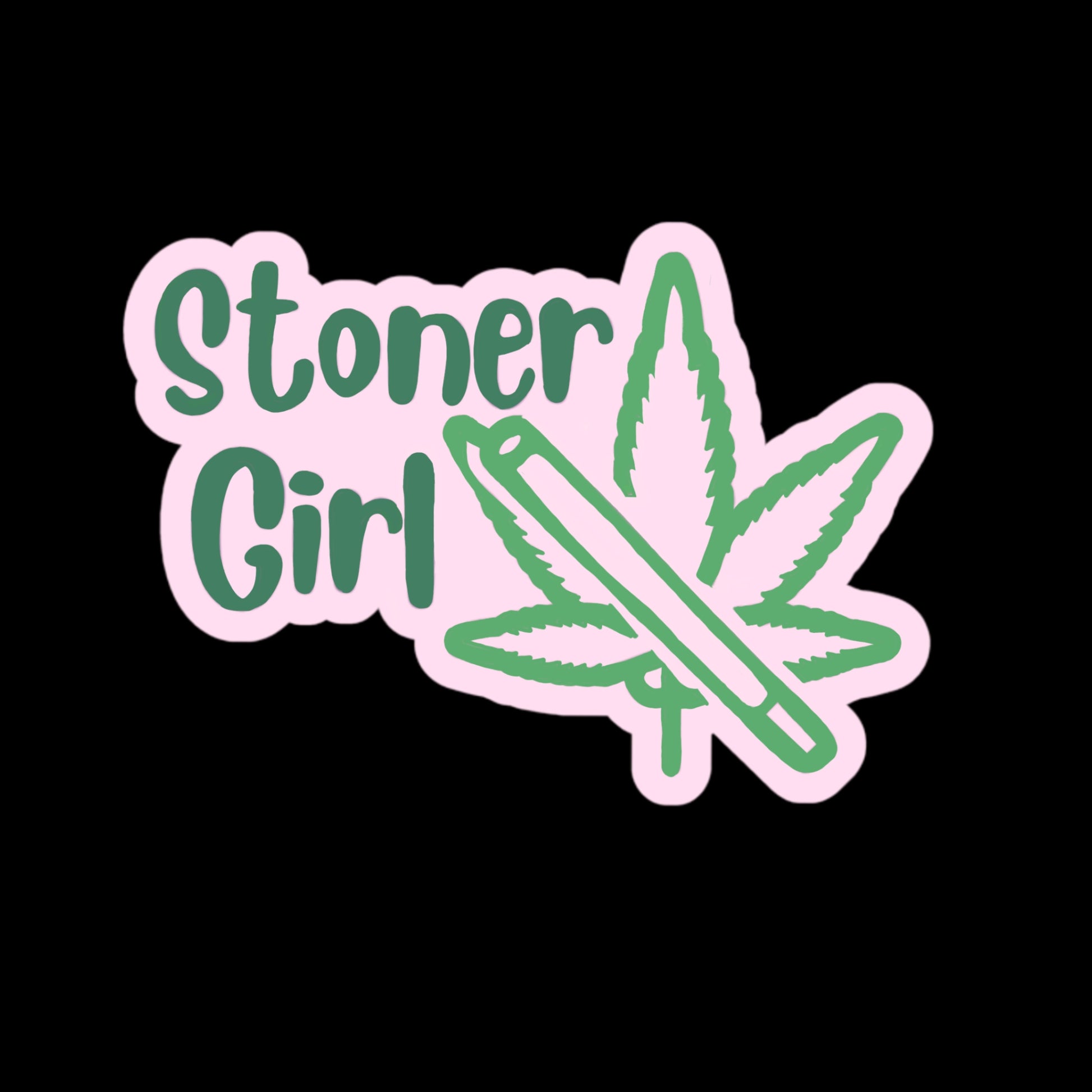 Stoner Girl Sticker- Water Bottle Sticker, Kindle Sticker, Skater Sticker - Brandi Renee Studio