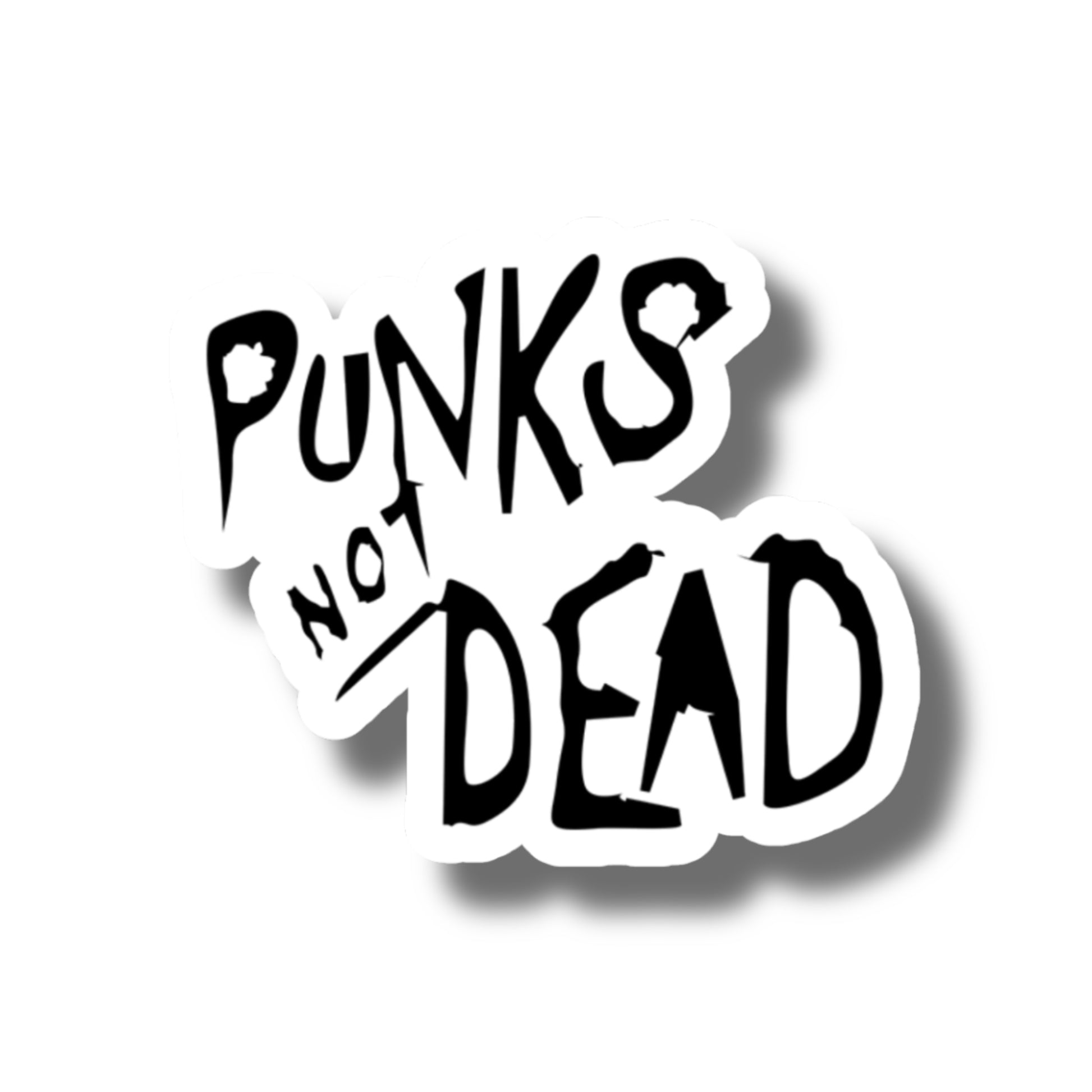 Punks Not Dead Sticker- Water Bottle Sticker, Skateboard Sticker, Laptop Decal - Brandi Renee Studio