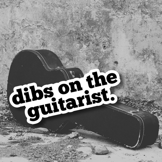 Dibs On The Guitarist Sticker-Kindle Cover Stickers, Water Bottle Sticker - Brandi Renee Studio